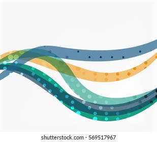 Bandas de onda superpuestas de color, fondo abstracto vectorial. Plantilla de vector para diseño de flujo de trabajo, diagrama, opciones de número o diseño web