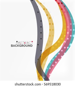 Color overlapping wave stripes, vector abstract background. Vector template for workflow layout, diagram, number options or web design