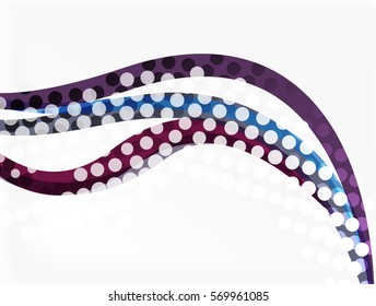 Bandas de onda superpuestas de color, fondo abstracto vectorial. Plantilla de vector para diseño de flujo de trabajo, diagrama, opciones de número o diseño web