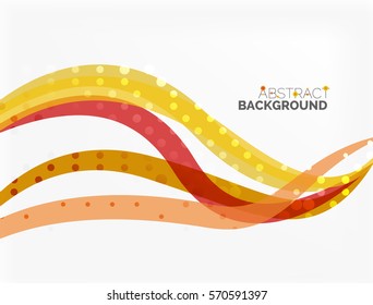 Bandas de onda superpuestas de color, fondo abstracto vectorial. Plantilla de vector para diseño de flujo de trabajo, diagrama, opciones de número o diseño web