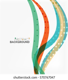 Color overlapping wave stripes, vector abstract background. Vector template for workflow layout, diagram, number options or web design