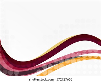 Color overlapping wave stripes, vector abstract background. Vector template for workflow layout, diagram, number options or web design