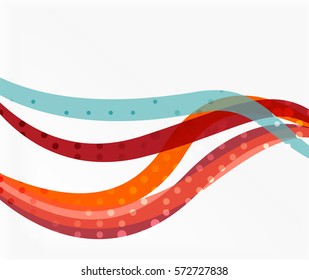 Bandas de onda superpuestas de color, fondo abstracto vectorial. Plantilla de vector para diseño de flujo de trabajo, diagrama, opciones de número o diseño web