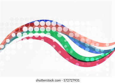 Color overlapping wave stripes, vector abstract background. Vector template for workflow layout, diagram, number options or web design