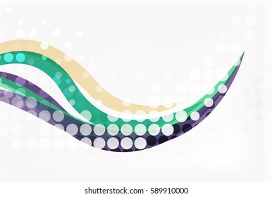 Color overlapping wave stripes, vector abstract background. Vector template for workflow layout, diagram, number options or web design