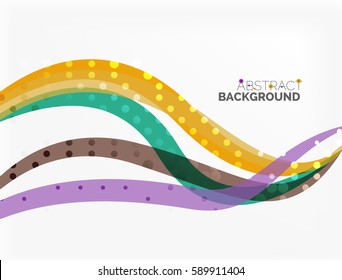 Color overlapping wave stripes, vector abstract background. Vector template for workflow layout, diagram, number options or web design