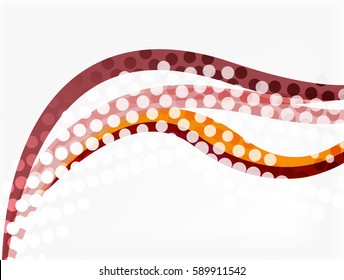 Color overlapping wave stripes, vector abstract background. Vector template for workflow layout, diagram, number options or web design