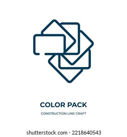 Color pack icon. Linear vector illustration from construction line craft collection. Outline color pack icon vector. Thin line symbol for use on web and mobile apps, logo, print media.