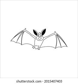 color page bat line art