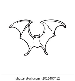 color page bat line art