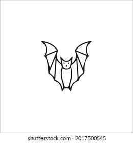 color page bat line art