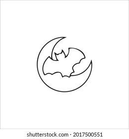 color page bat line art