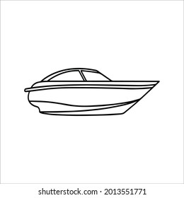 color page boat line art