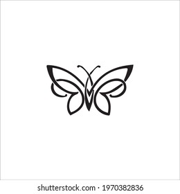 color page butterfly line art