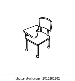 color page chair line art