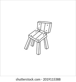 color page chair line art