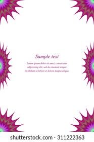 Color page corner design template invitation, greeting, presentation, card, letter, paper, brochure, etc...