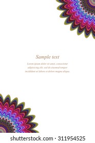 Color page corner design template invitation, greeting, presentation, card, letter, paper, brochure, etc...