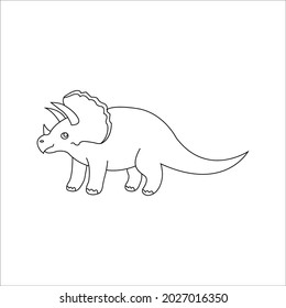 color page dinosaur line art