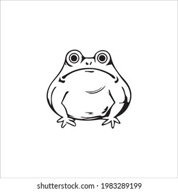 color page frog line art