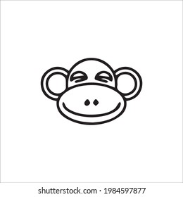 color page monkey line art