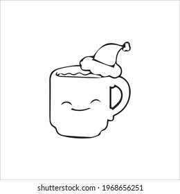 color page mug line art