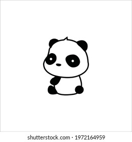 color page panda line art