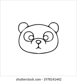 color page panda line art