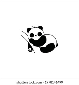 color page panda line art