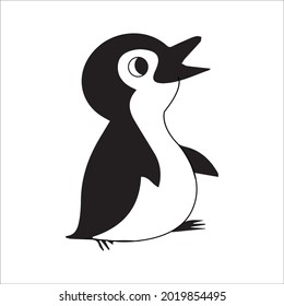 color page penguin line art