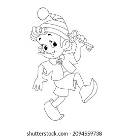 Farbseite Pinocchio Line Art