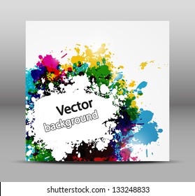 Color paint abstract background with place for text