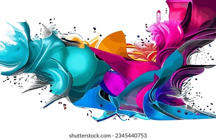 Color Paint background abstract pattern. Illustration vector design.