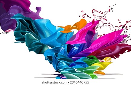 Color Paint background abstract pattern. Illustration vector design.