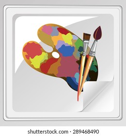 color paint brush vector abstract design background