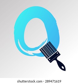 color paint brush vector abstract design background