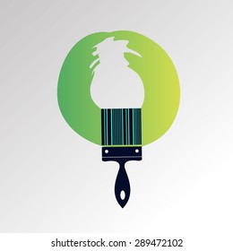 color paint brush vector abstract design background