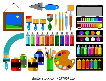 color paint brush vector abstract colorful watercolor