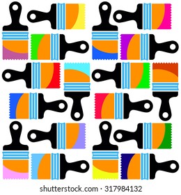 color paint brush vector abstract design background