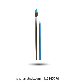 color paint brush vector abstract design background paintbrush art logo