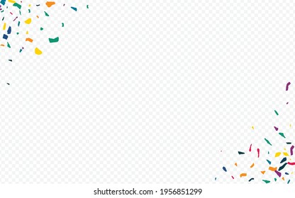 Color Paint Carnaval Fondo Transparente. Fondo de desprestigio para invitaciones. Celebración Textura de Confetti. Fondo de escritorio superior de los elementos arcoiris.