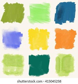 Color Paint Decoration. Splatter Color Design. Paint Splatter Decoration. Abstract Paint Element. Splatter Decoration Design. Vector Illustration.