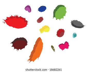 Color paint dots in vector mode
