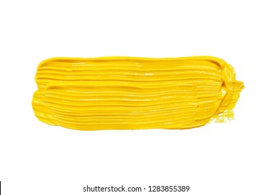 Color paint draw brush on the white background. Vector illustration