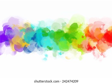 Color Paint Large Splashes Vector Background