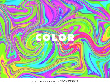 Efecto de mármol de mezcla de colores, fondo vectorial abstracto de fluidos
