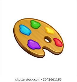 Color Paint palette icon. Emoji palette icon, vector. Simple art palette for social media, app, logo and web design. Vector illustration 10 eps.