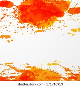 Color paint splashes background. Vector illustration