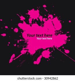 Color paint splashes background. Vector.