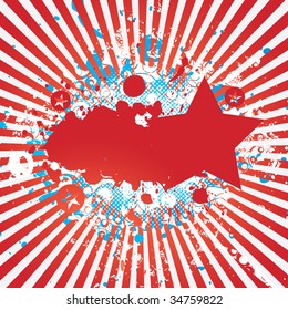 Color paint splashes background. Vector.